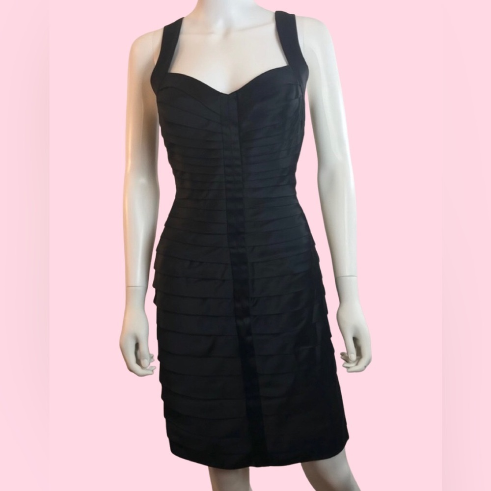 Calvin Klein Sexy Satin Sweetheart Neck Party Dress